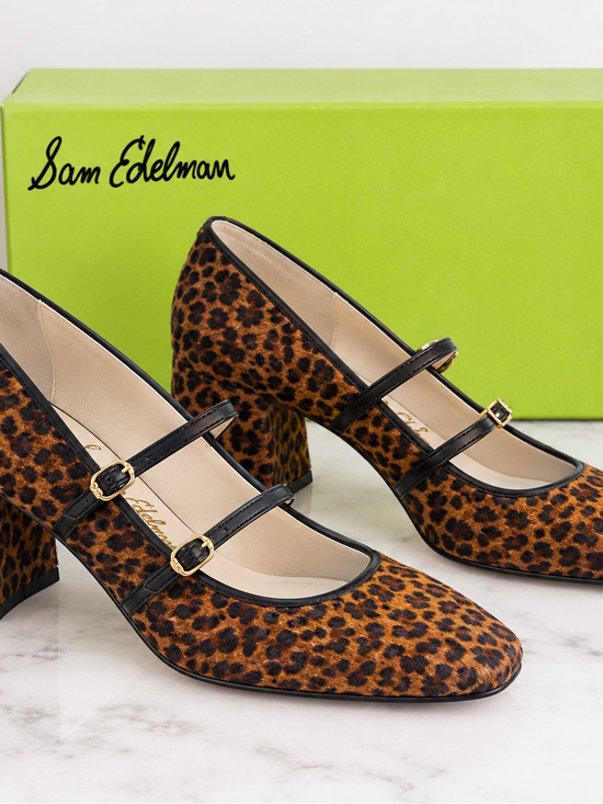 Sam Edelman Shoes - NIB Sam Edelman Sarah Leopard Print Mary Jane Block Heel Pumps Size 7.5